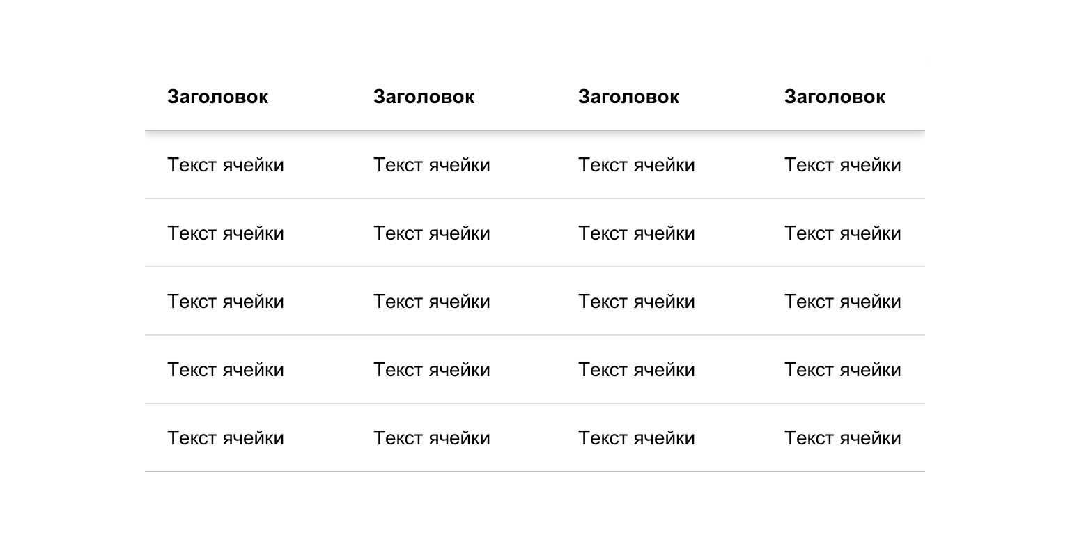 Фиксированная шапка